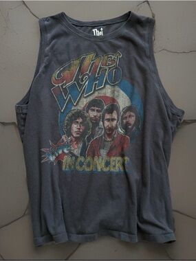 The Who Sleeveless Concert T-Shirt Black XL Rock & Pop Reproduction